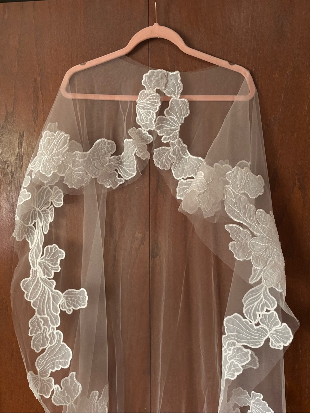 Light Ivory Floral Bridal Cape
